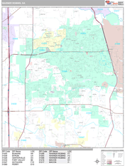 Warner Robins Digital Map Premium Style